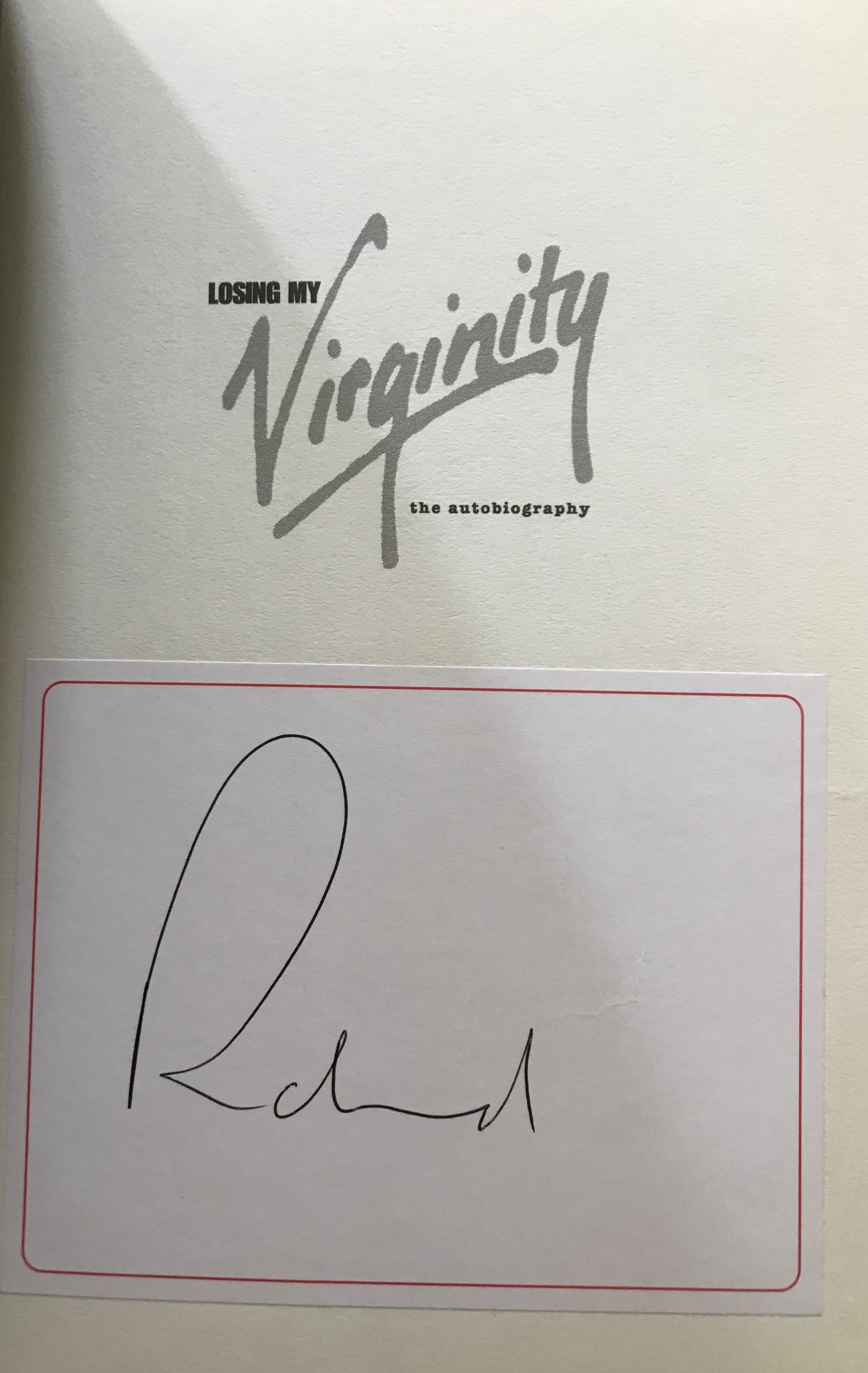 Richard Branson Losing My Virginity Signed